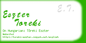 eszter toreki business card